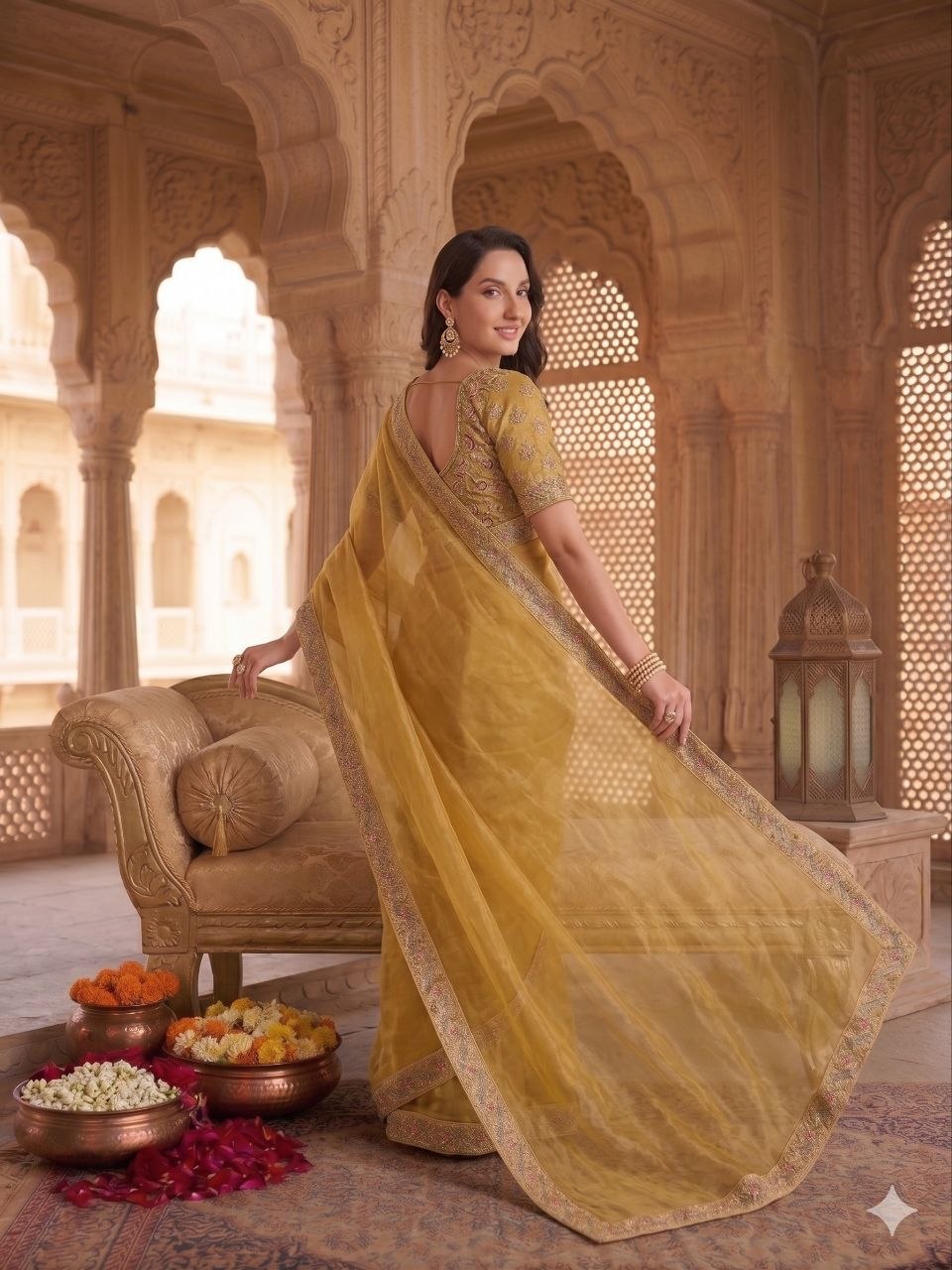 Presenting You Most Beautiful Latest Full Handwork Saree