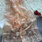 Organza Silk and the making being chikankari saree