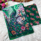 Wetless digital print with beautiful jarkhan work saree