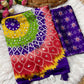 Japan sattin With original mirror work With tassels in pallu saree
