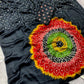 Japan sattin With original mirror work With tassels in pallu saree