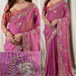 Fendy satin jacquard saree