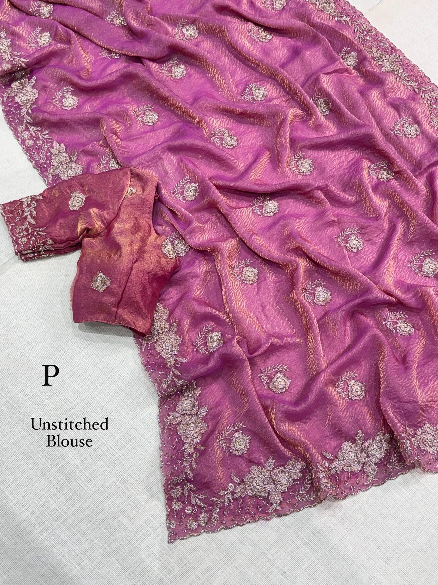 Fendy satin jacquard saree
