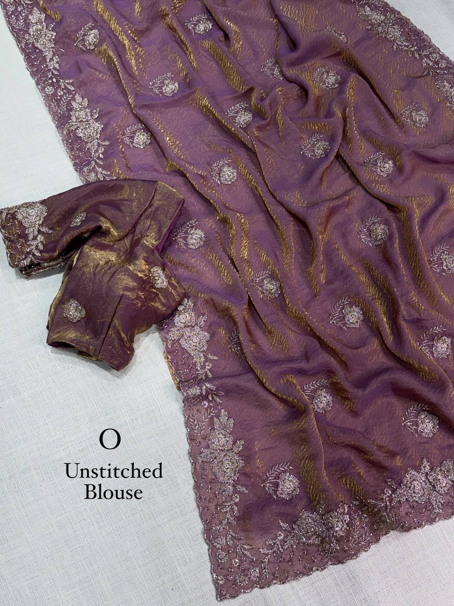 Fendy satin jacquard saree