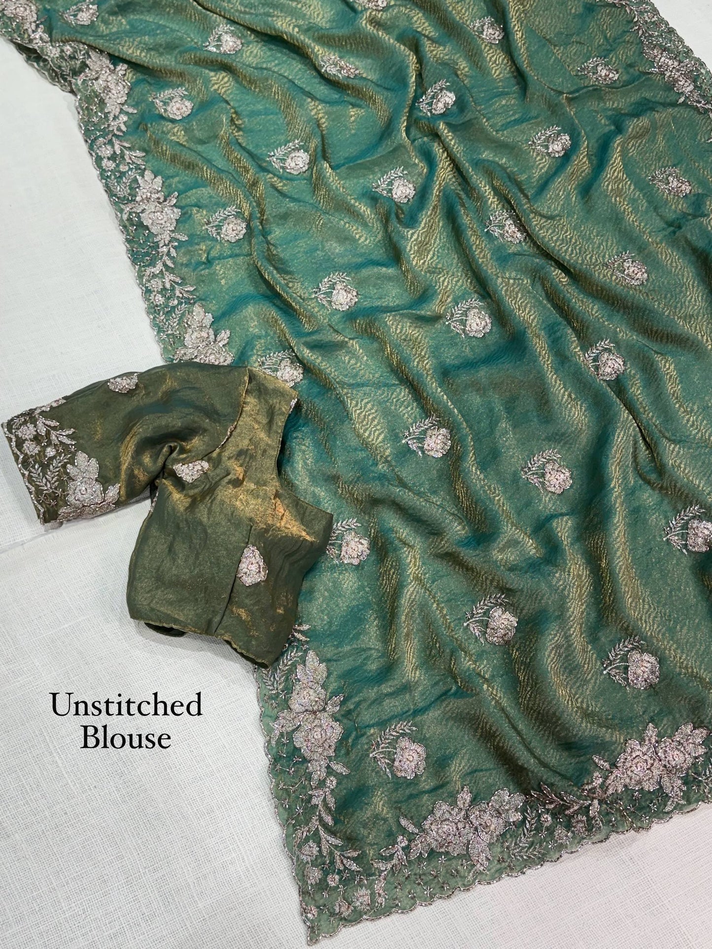 Fendy satin jacquard saree