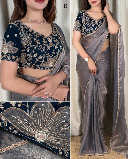 Step into timeless elegance with this stunning Jacquard saree