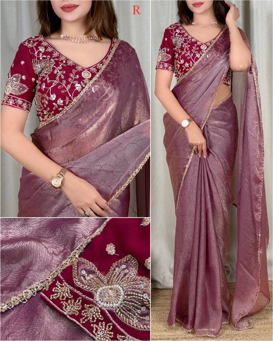 Step into timeless elegance with this stunning Jacquard saree