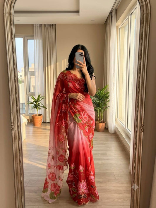 Soft pure Georgette handwork sarees