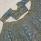 Crape silk lehenga with sequins dori & zari work choli