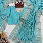 Soft NC Vichitra Beautiful Sequence and multi color Saree