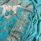 Soft NC Vichitra Beautiful Sequence and multi color Saree