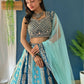 Faux Georgeet Sequins and Embroidery Work Lehenga Choli