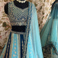 Faux Georgeet Sequins and Embroidery Work Lehenga Choli