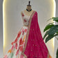 Chinon Silk Digital Print with Sequins Codding Embroidery Work Choli
