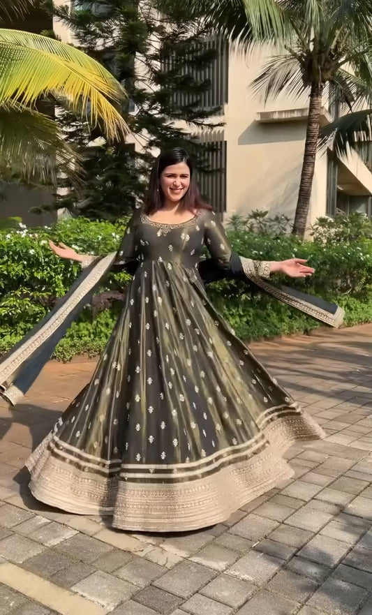 Eid Special Premium Readymade Anarkali Suit Set [3 Pcs]