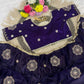 Very Soft nd Elegant rich look space silk fabric with amazing embroidery beats work saree