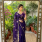 Very Soft nd Elegant rich look space silk fabric with amazing embroidery beats work saree
