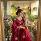 Very Soft nd Elegant rich look space silk fabric with amazing embroidery beats work saree