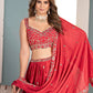 Chinon Silk Digital Print with Sequins Codding Embroidery Work Choli