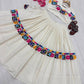Sehen Sie umwerfend aus in diesem wunderschönen cremefarbenen Lehenga-Set