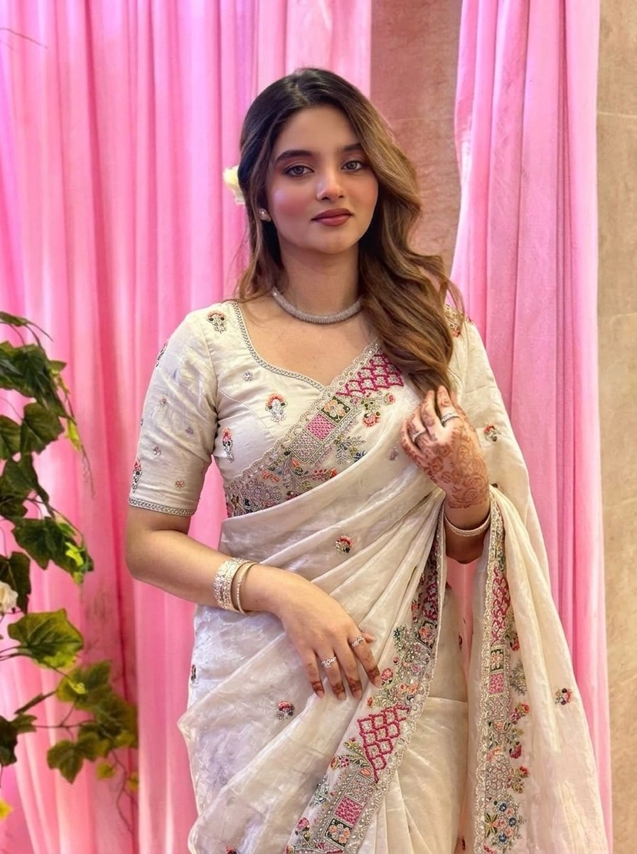 Designer Party Wear Pure Soft Tissue Silk Saree
