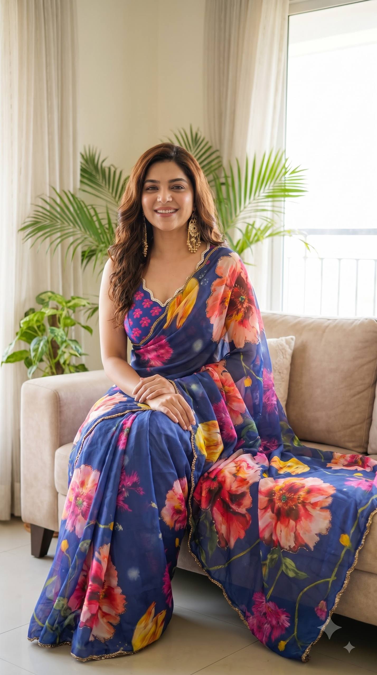 Soft pure Georgette handwork sarees
