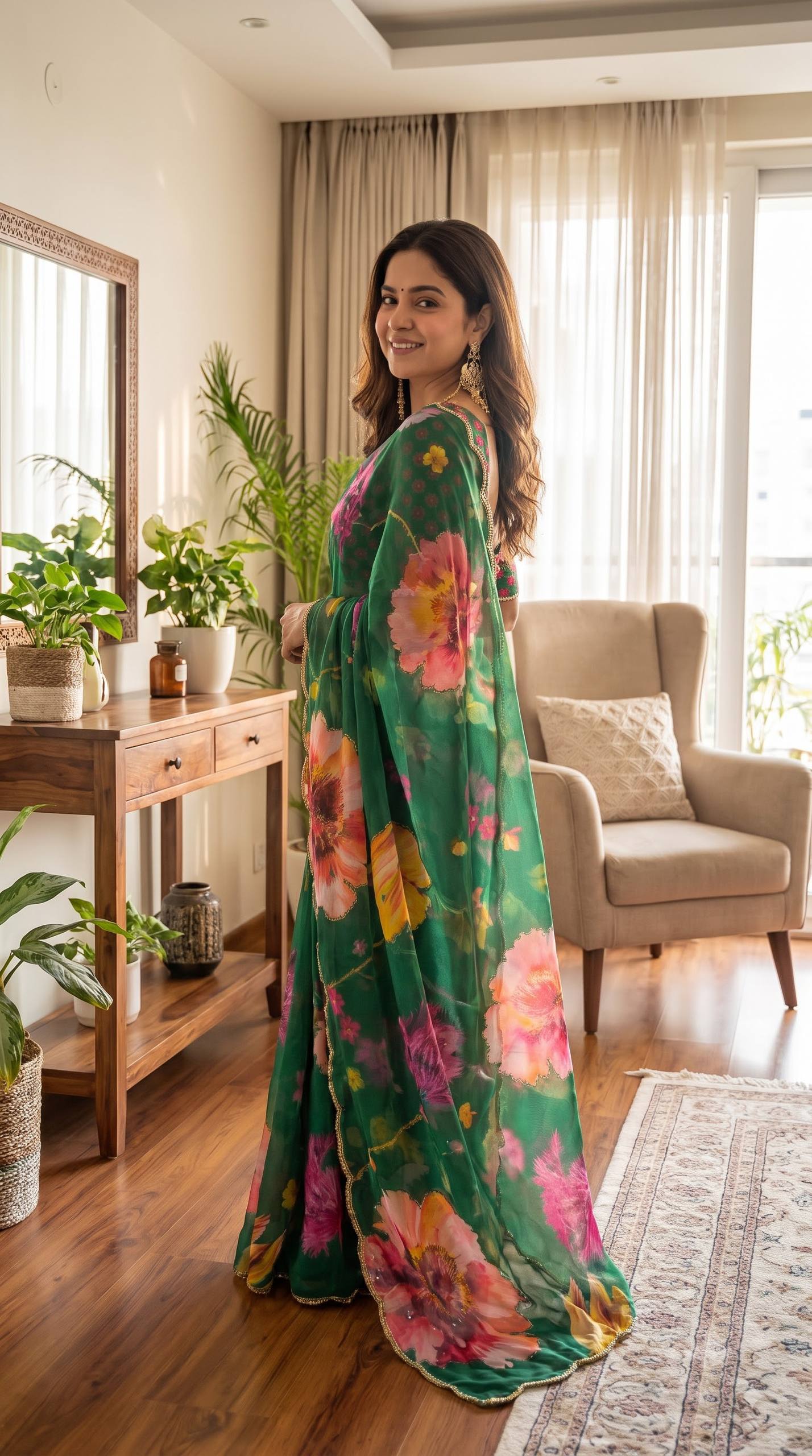 Soft pure Georgette handwork sarees