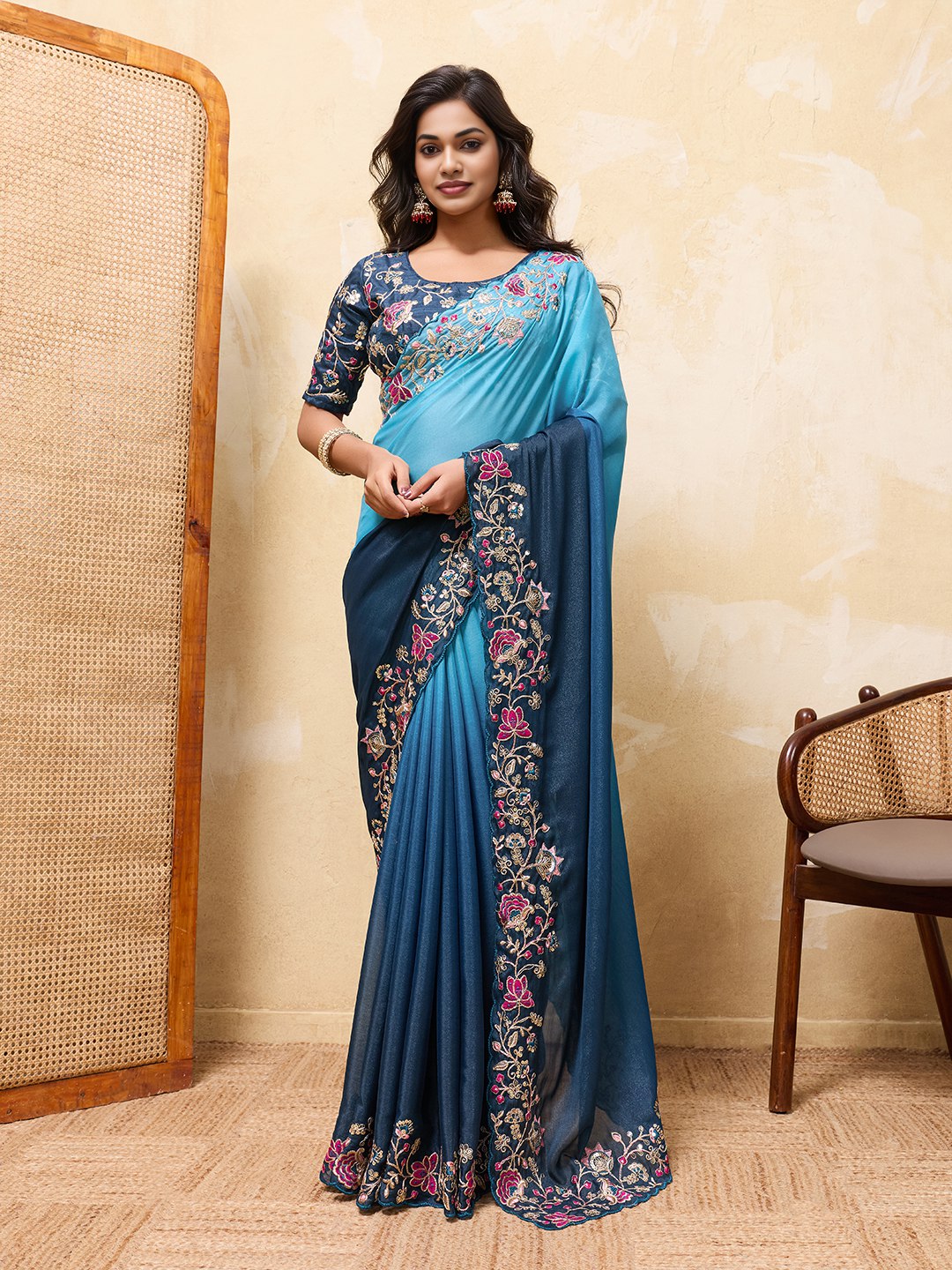 Party Wear Soft Star Georgette Saree