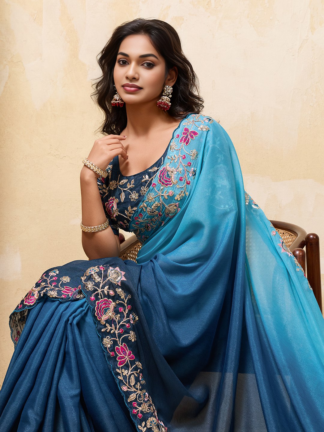 Party Wear Soft Star Georgette Saree