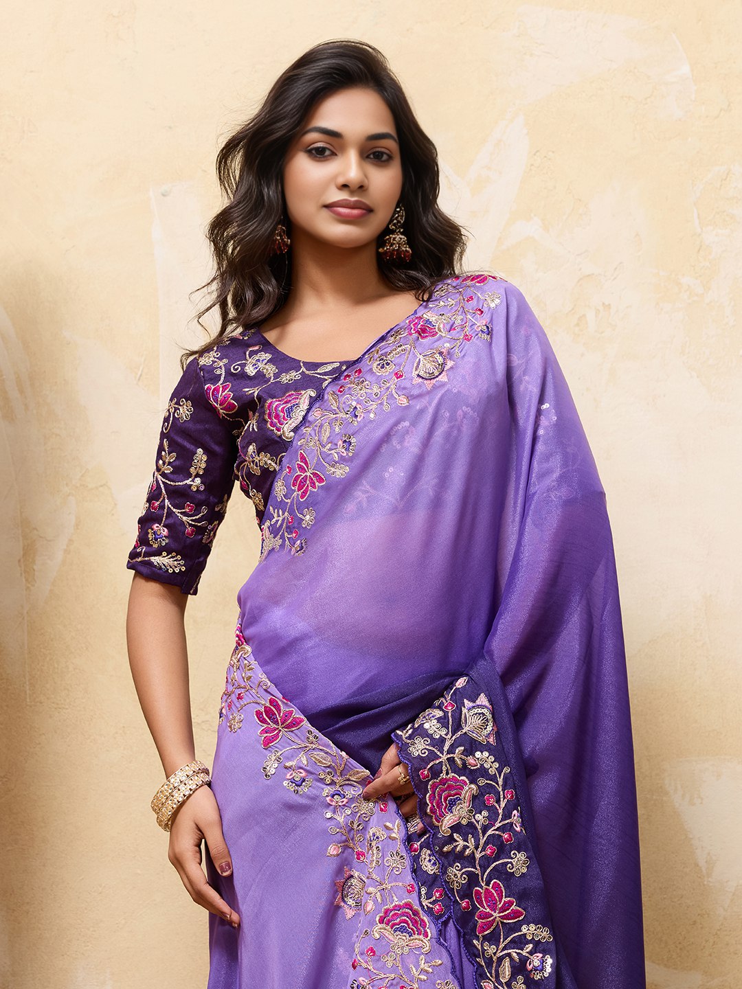 Party Wear Soft Star Georgette Saree