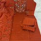 Marina Silk Multi Embroidery Thread With Hand Work Suit