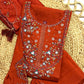 Marina Silk Multi Embroidery Thread With Hand Work Suit
