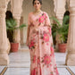 Soft Tebby silk with floral print saree