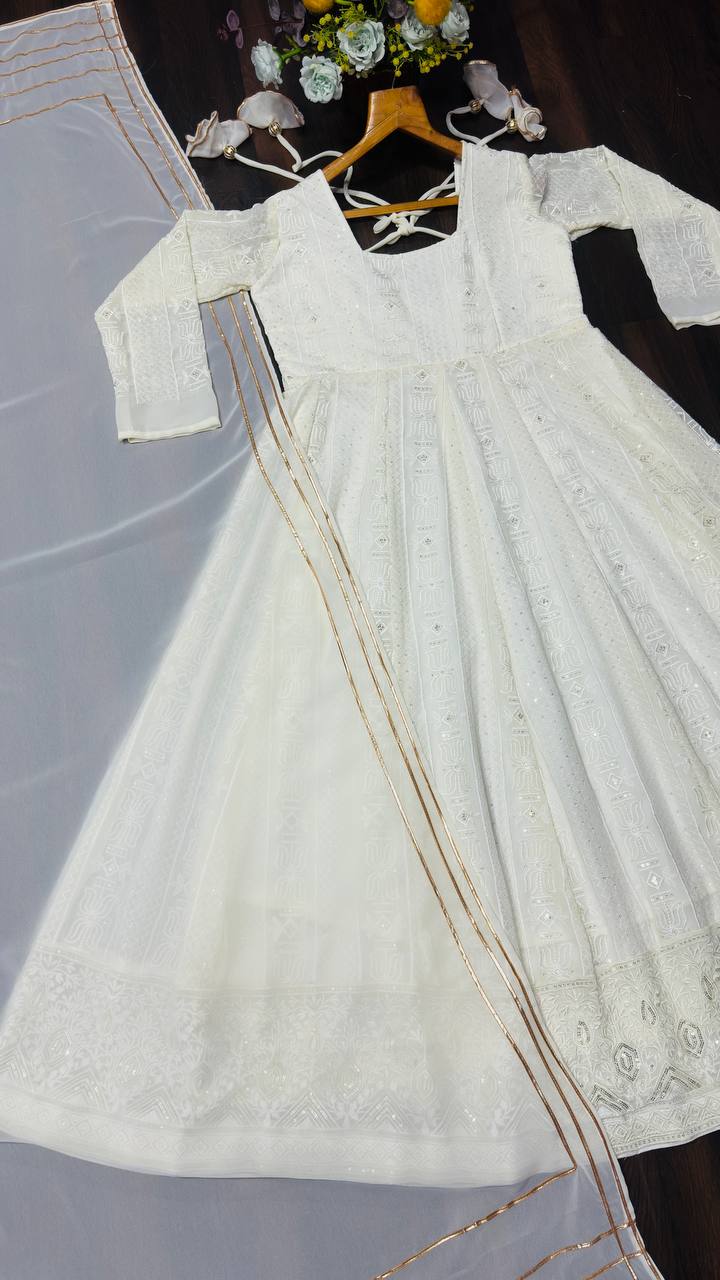 Eid Special Premium Readymade Anarkali SuitSet [3 Pcs]