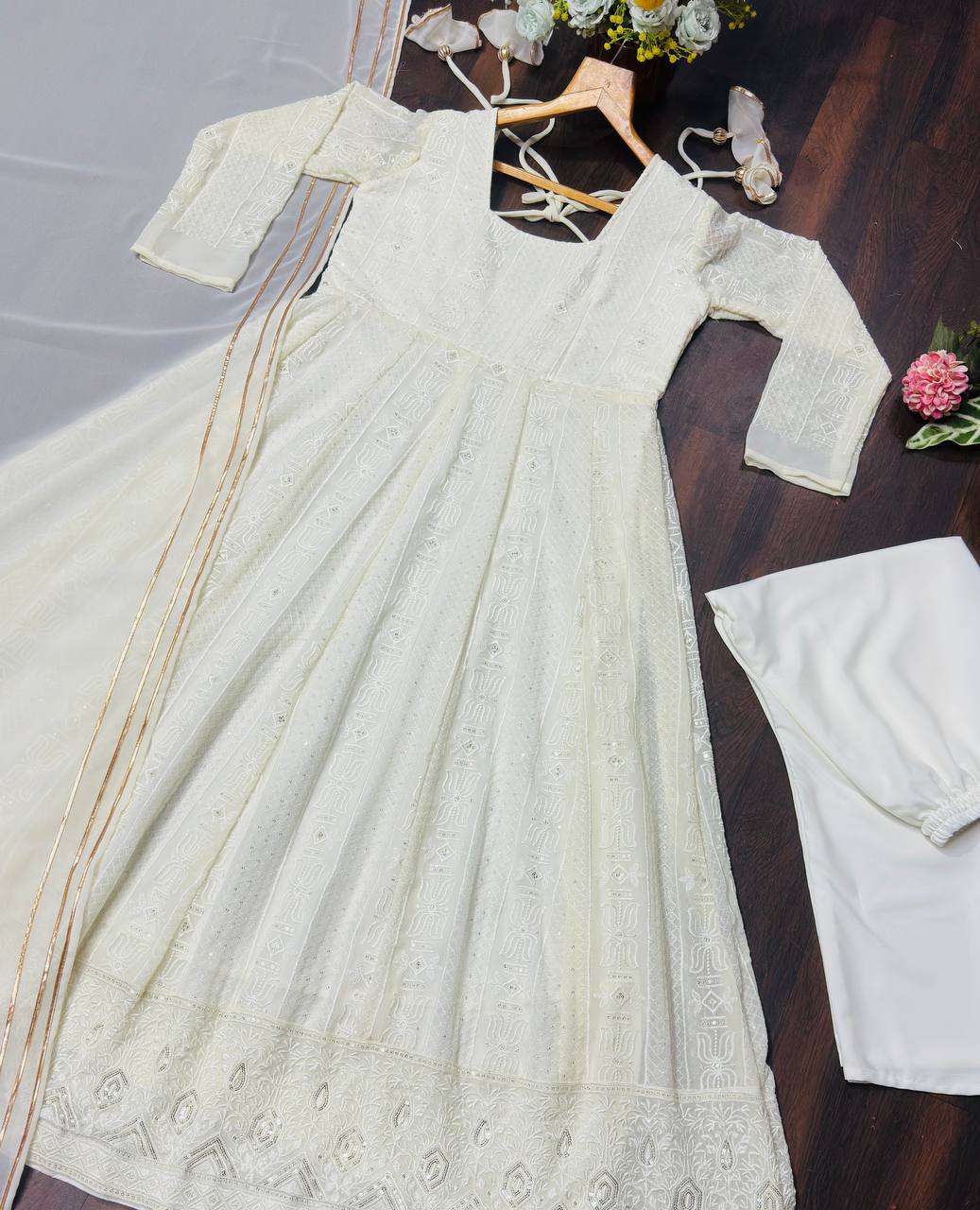 Eid Special Premium Readymade Anarkali SuitSet [3 Pcs]