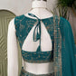 Star Goergette Zari Sequence Embroidery Work Choli