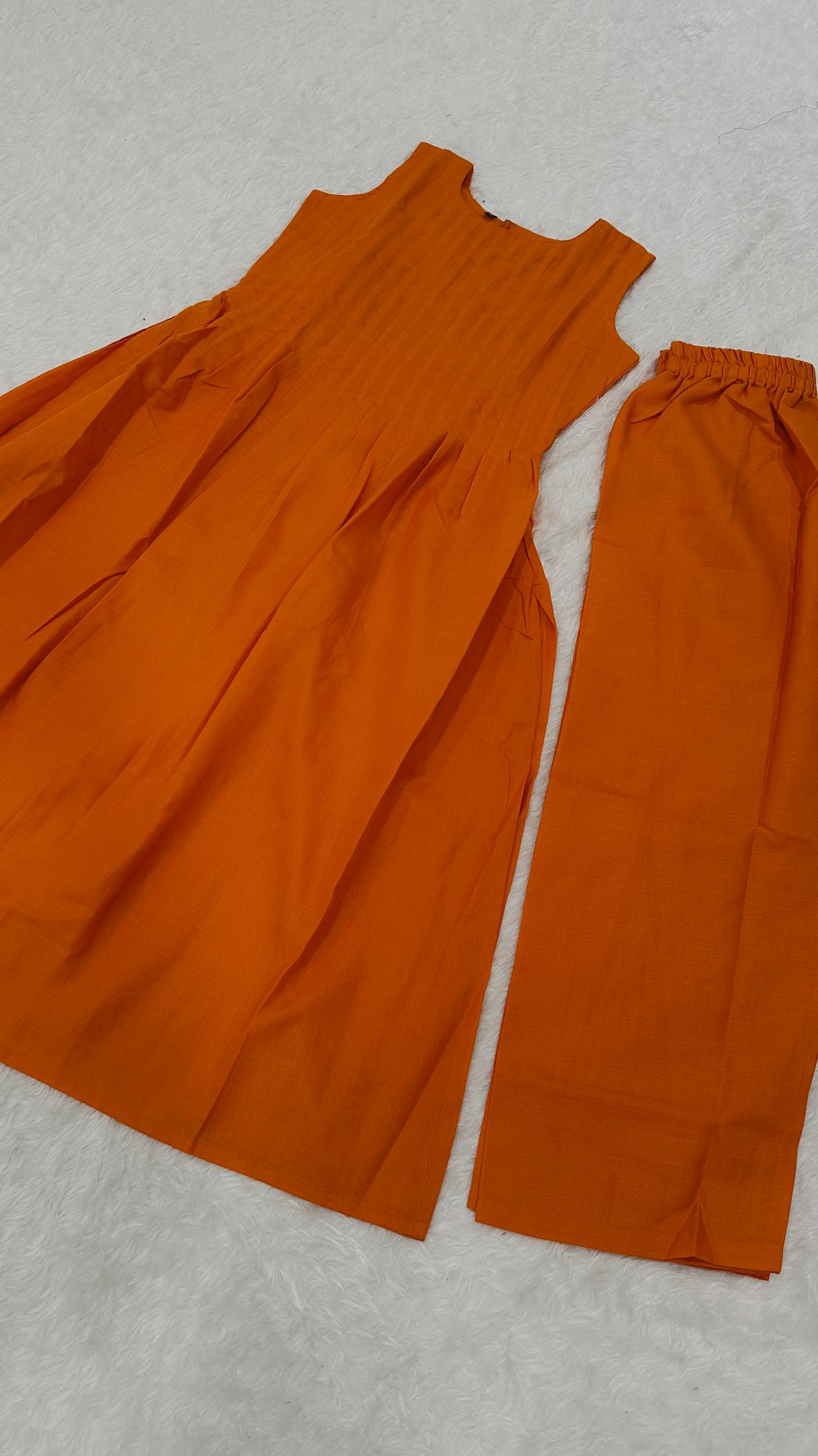 Magic slub cotton fully stitched top suit