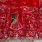 Very Pretty Nd Beautiful Women wearing this Red colour hit karvachauth saree