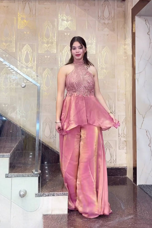 Heavy Bids Hand Work And Moti Work Suit