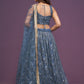 Net Thread Sequence,embroidery With Real mirror choli
