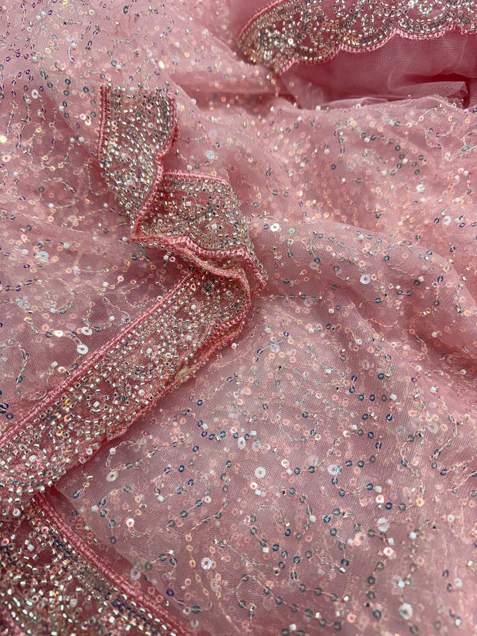 NEW EXCLUSIVE DESIGNER BEADS AND SEQUINS SAREE