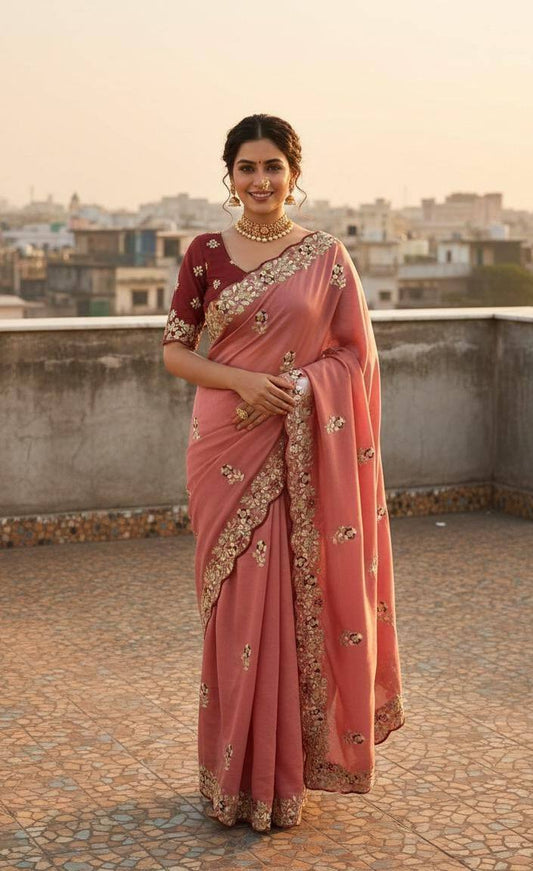 Pure soft VICHITRA SILK sarees with amazing Sequences