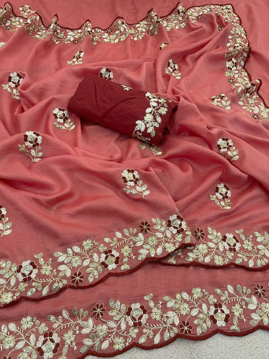 Pure soft VICHITRA SILK sarees with amazing Sequences