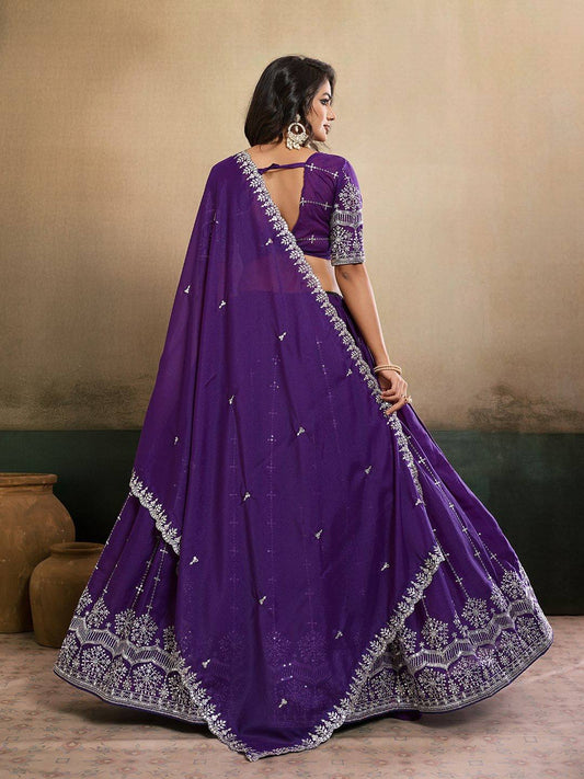 Star Georgette Embroidery Work Lehenga Choli