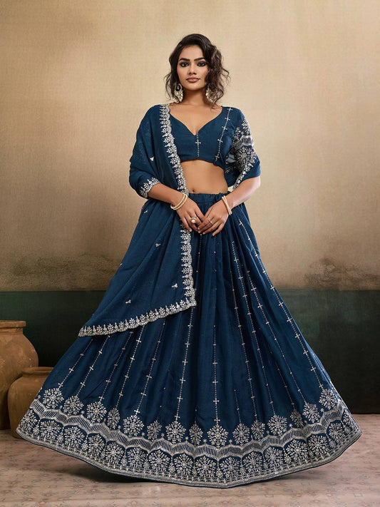 Star Georgette Embroidery Work Lehenga Choli