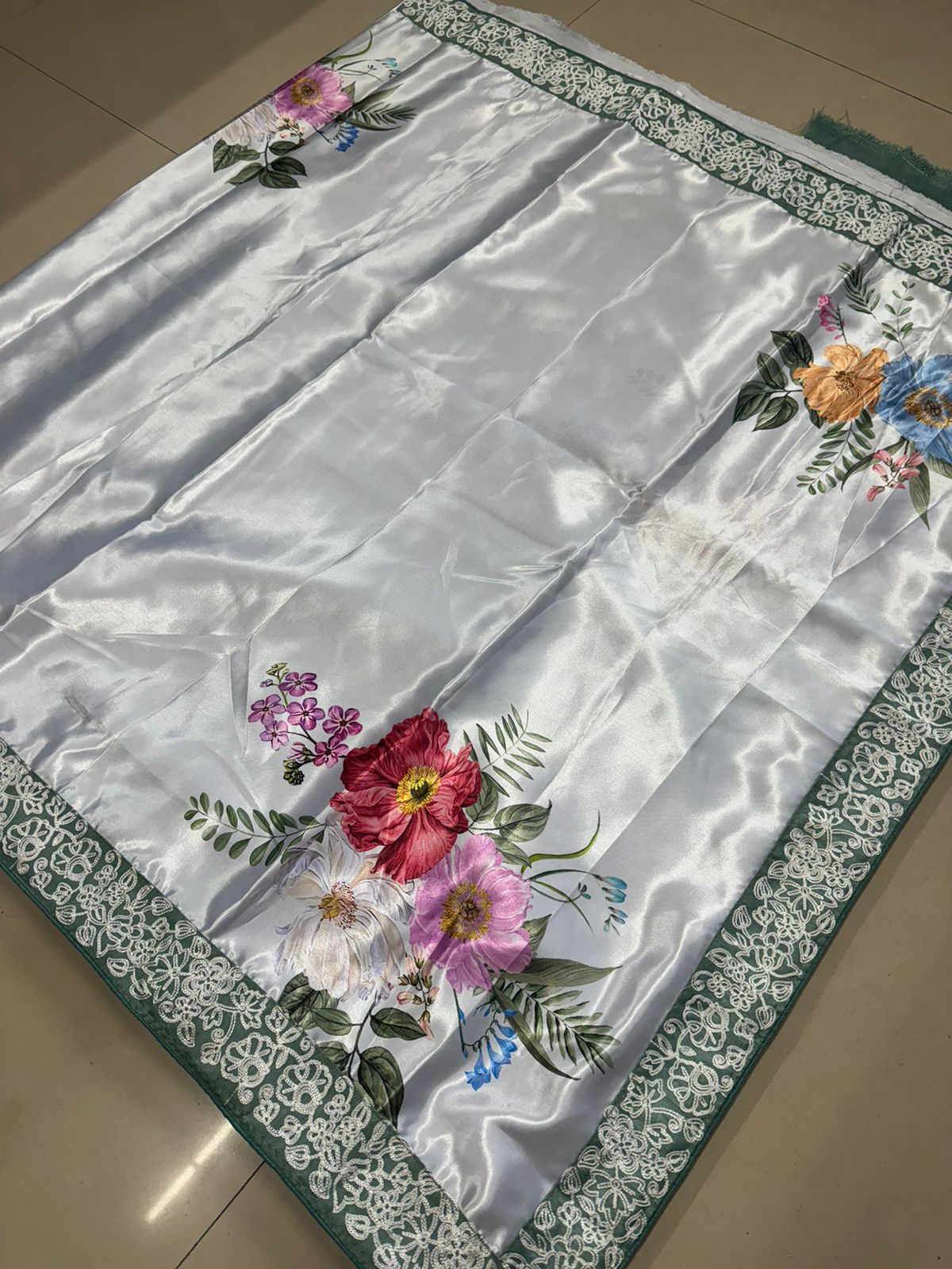 Cocktail Party Wear Satin silk Saree