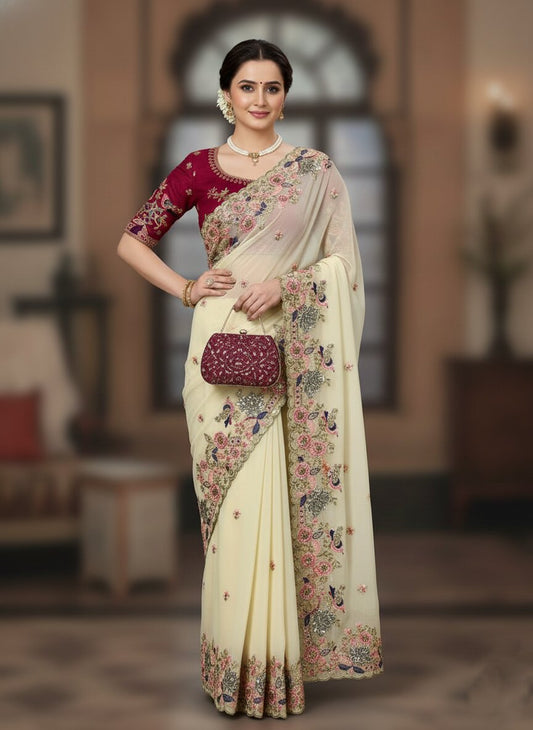 Party Wear Soft Georgette Saree