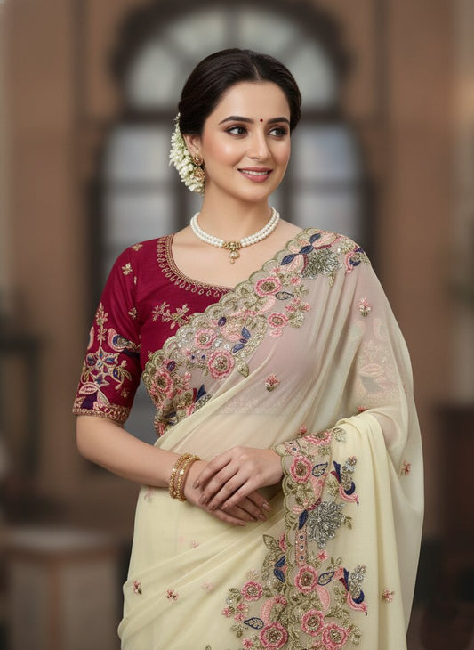 Party Wear Soft Georgette Saree