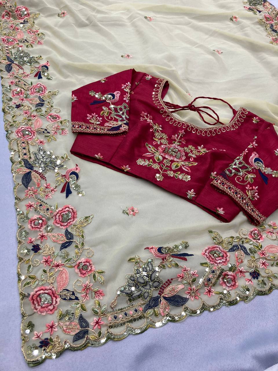 Party Wear Soft Georgette Saree
