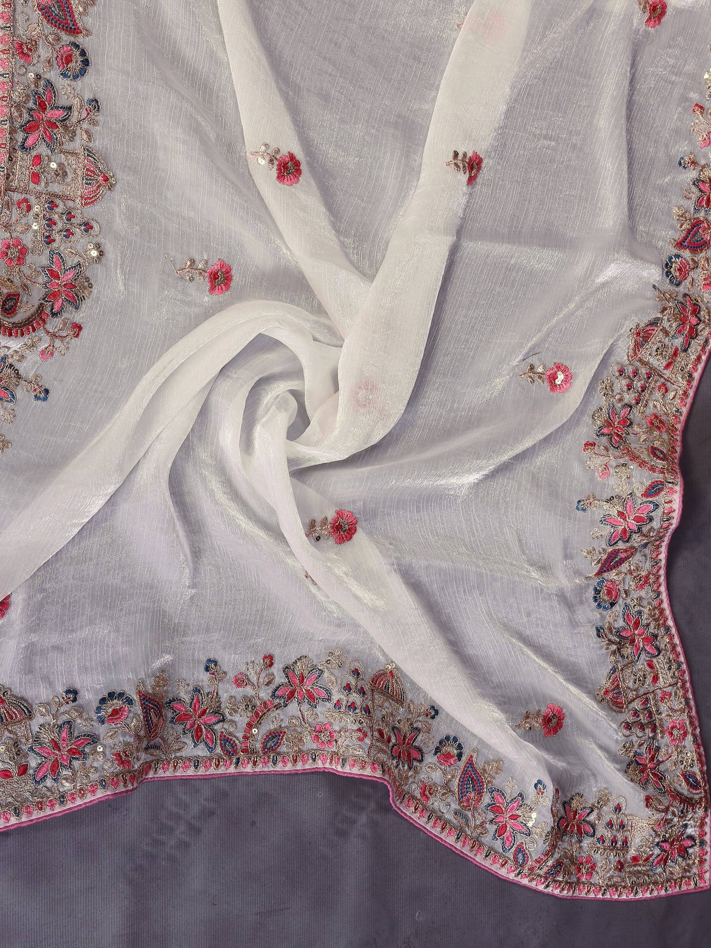 Party Wear Soft Fendy Chiffon Silk Saree